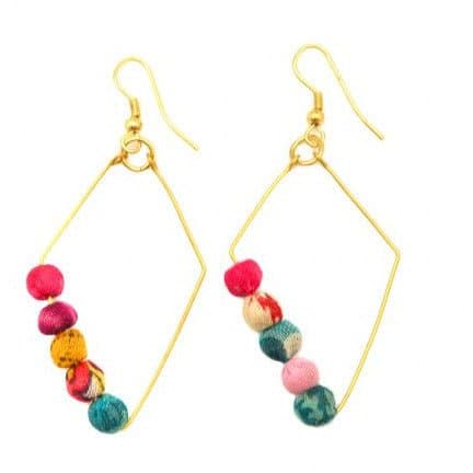 Aasha Asymmetrical Beads Dangle Earrings - HER Home Design Boutique