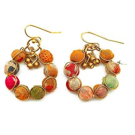 Aasha Wire-Wrapped Fringe Dangle Earrings - HER Home Design Boutique