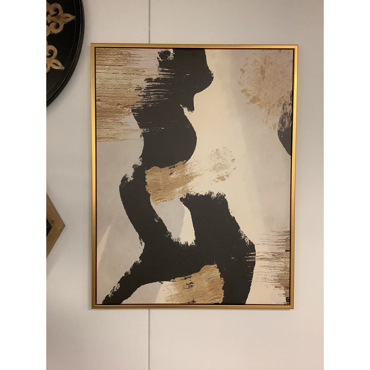 Abstract Black and Tan Wall Art - HER Home Design Boutique