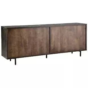 Art Deco 4 Door Accent Cabinet in Black - HER Home Design Boutique