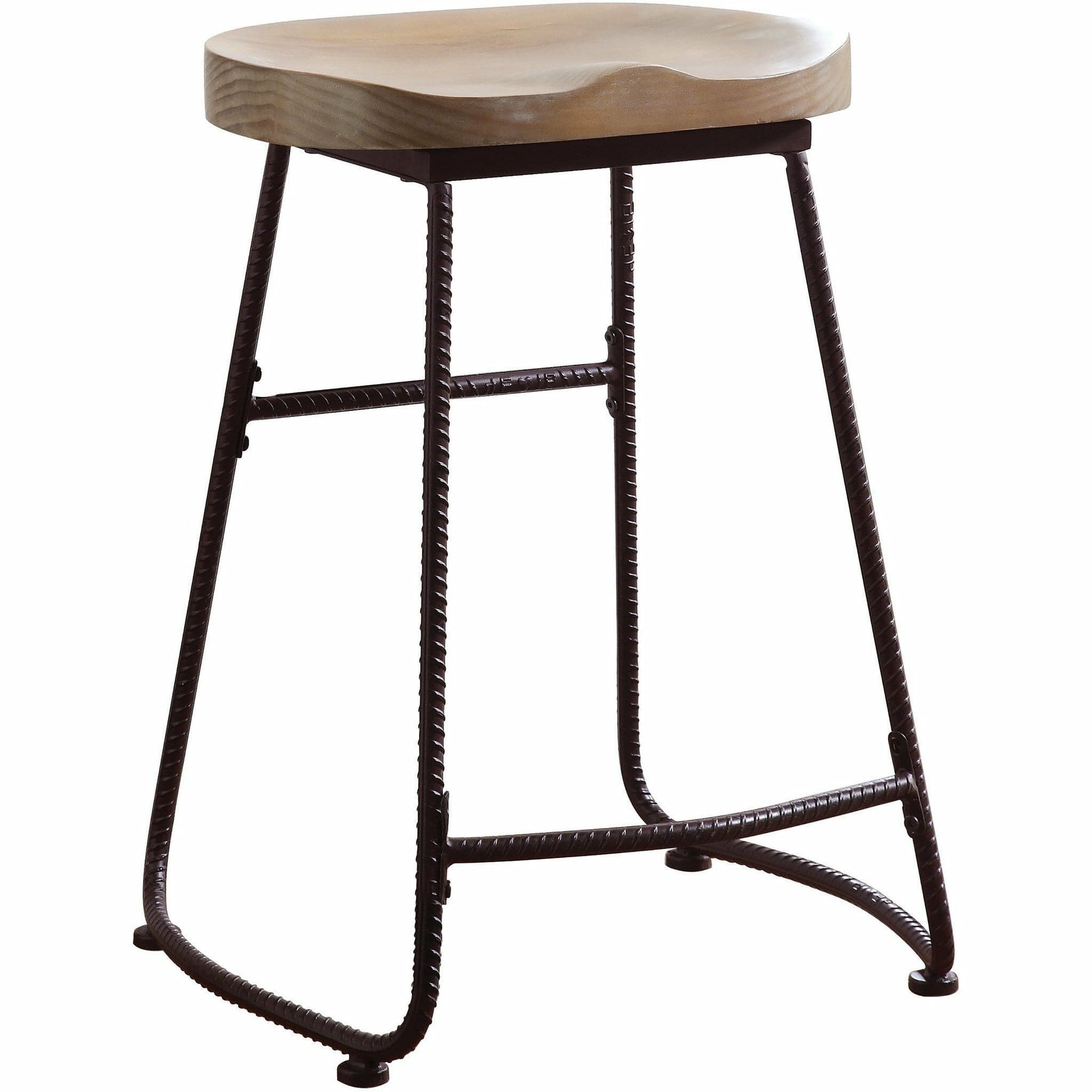 Backless Bar Stool Driftwood - 24" - HER Home Design Boutique