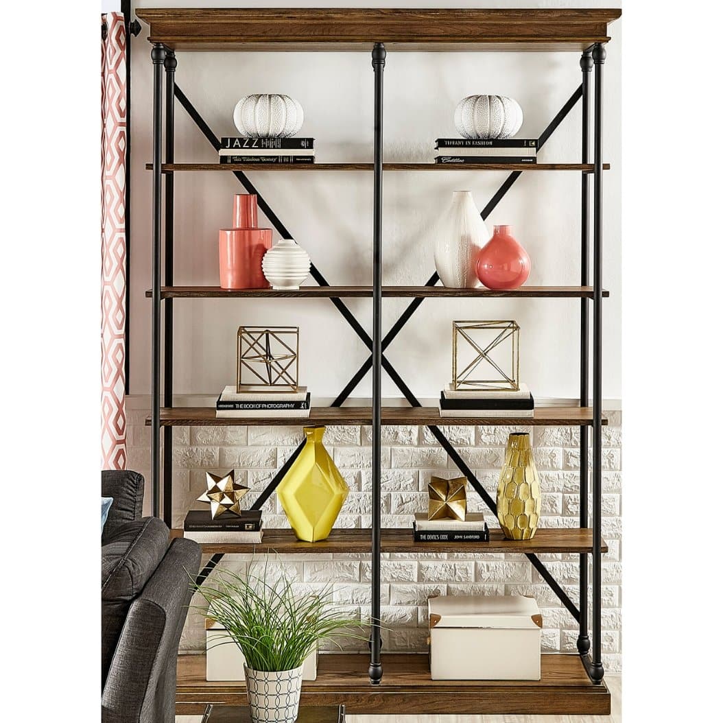 Beckham Bookcase in Natural Brown - HER Home Design Boutique