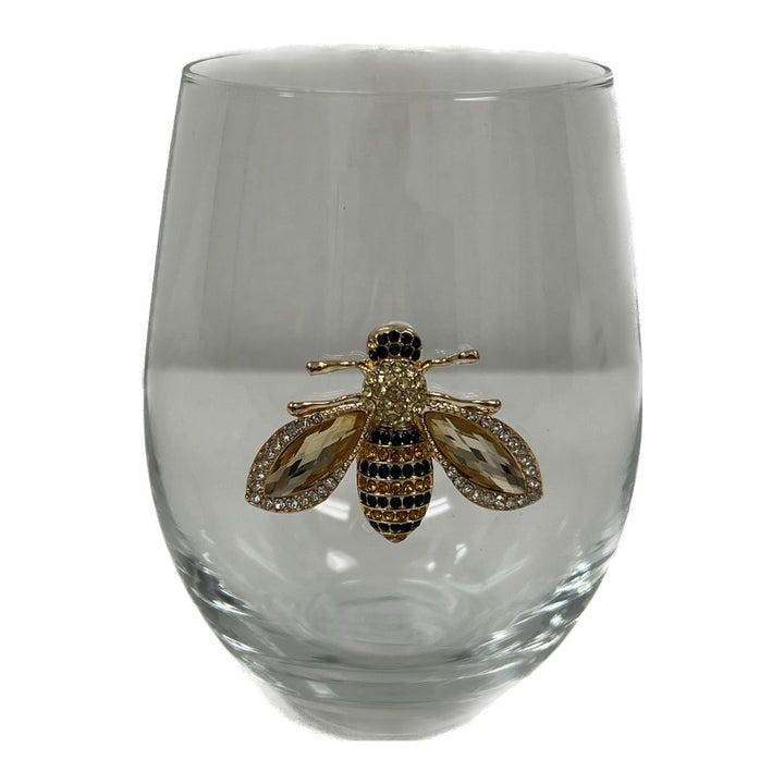 Bee Stemless Wine Glasses (Set of 2) - HER Home Design Boutique