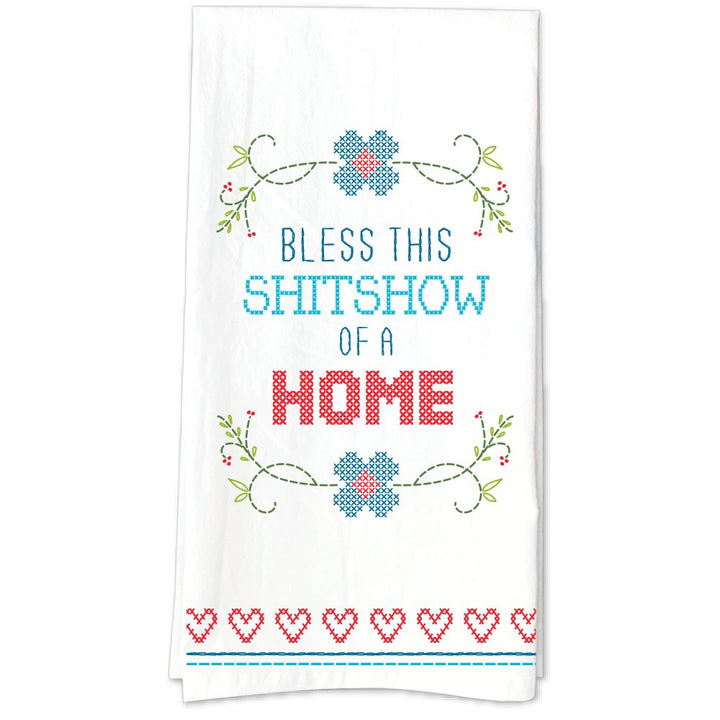 Bless This Shitshow of a Home Tea Towel - HER Home Design Boutique