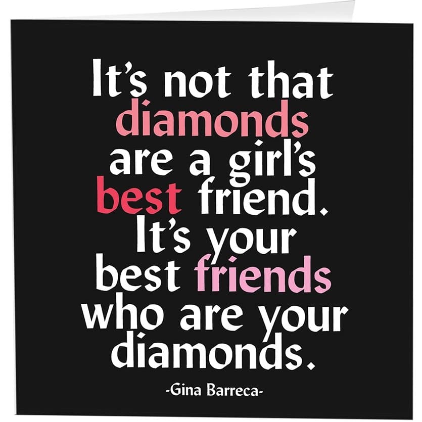 Cards - Best Friend Diamond - Friendship - (Gina Barreca) - HER Home Design Boutique