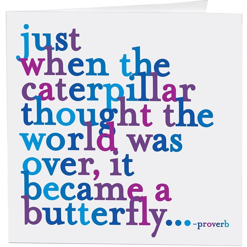 Cards - Caterpillar Butterfly (Proverb) - HER Home Design Boutique