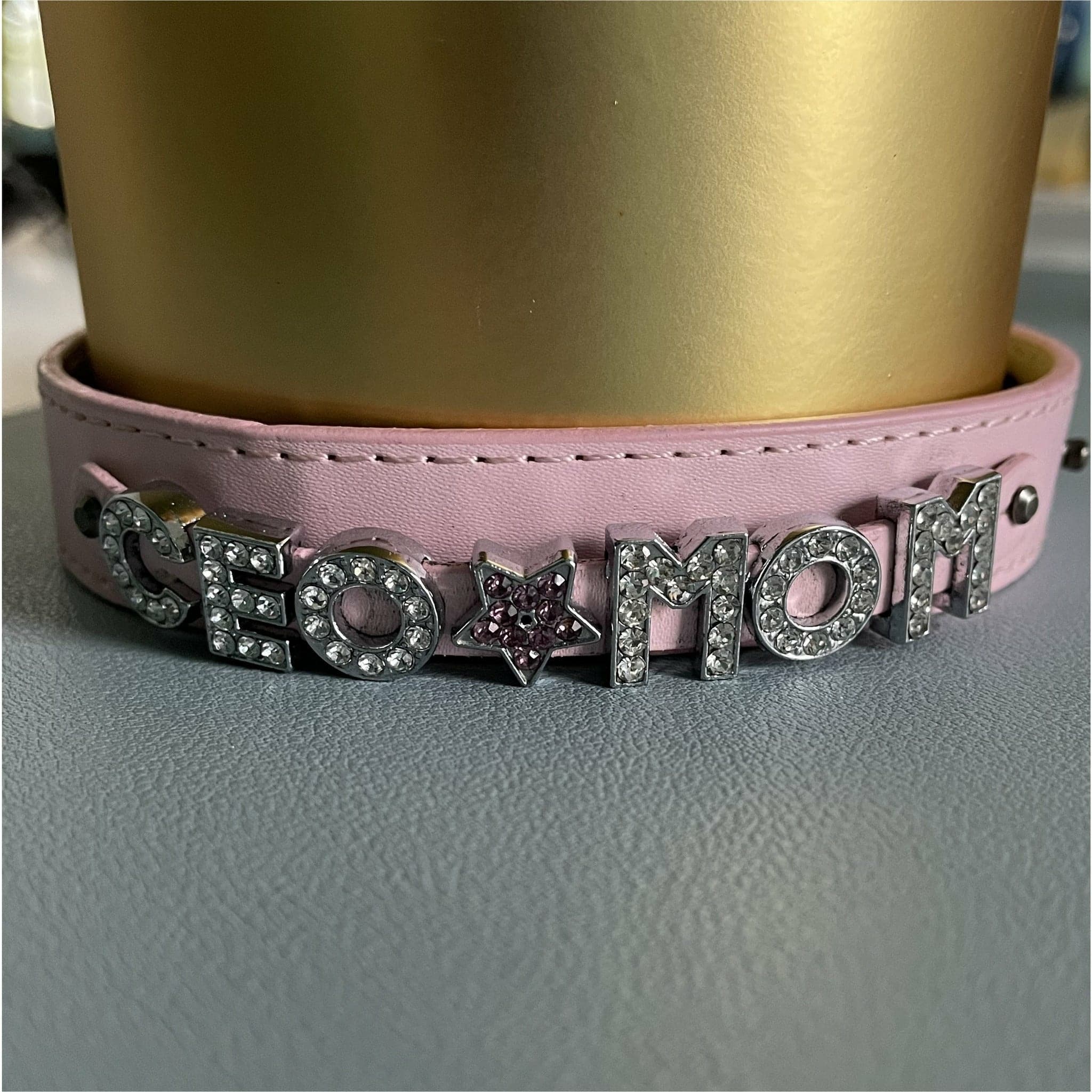 "CEO MOM" Baby Pink Bracelet - HER Home Design Boutique