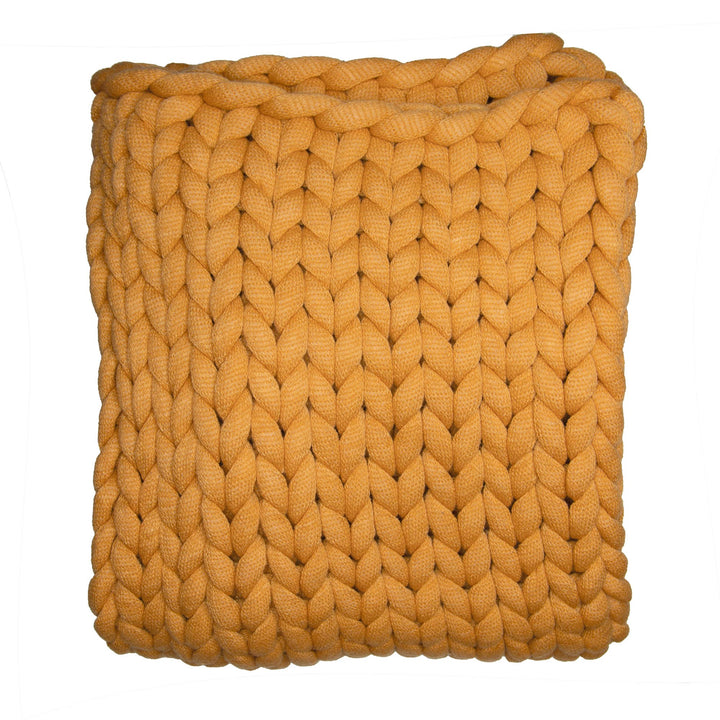 Chunky Knit Throw - 17 colors: Camel - HER Home Design Boutique