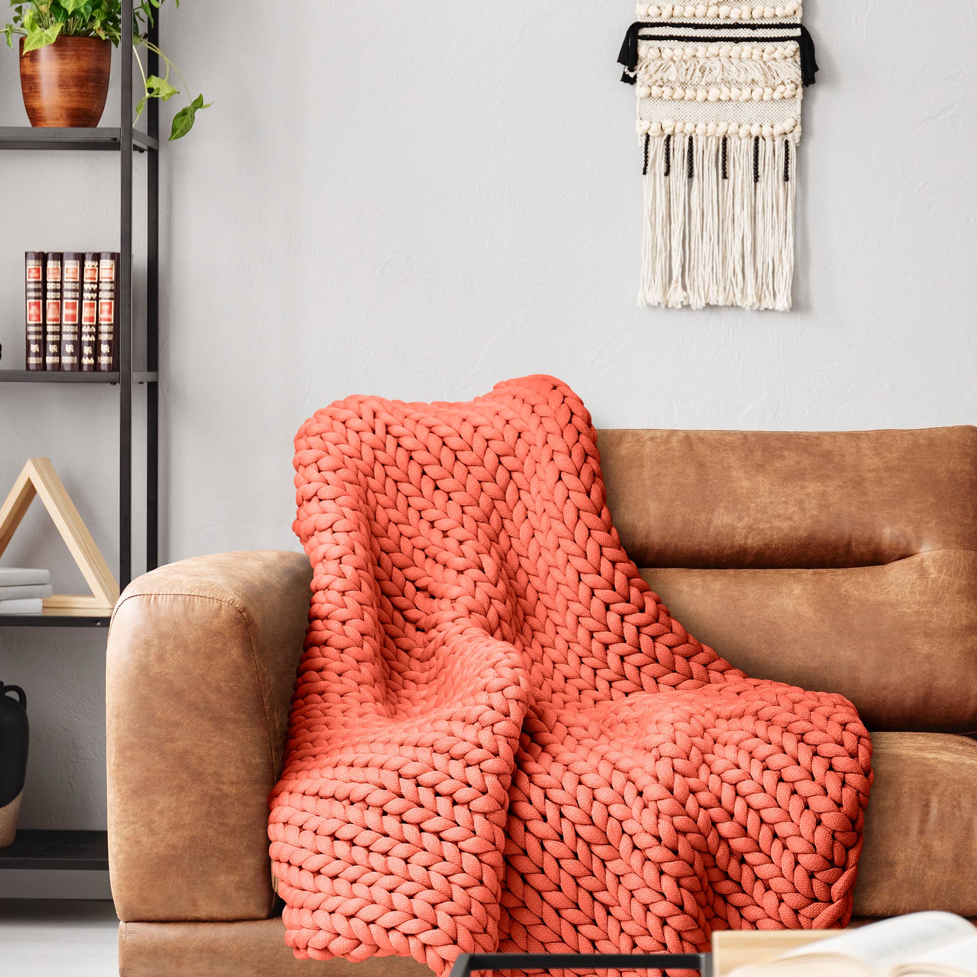 Chunky Knit Throw - 17 colors: Peacock - HER Home Design Boutique