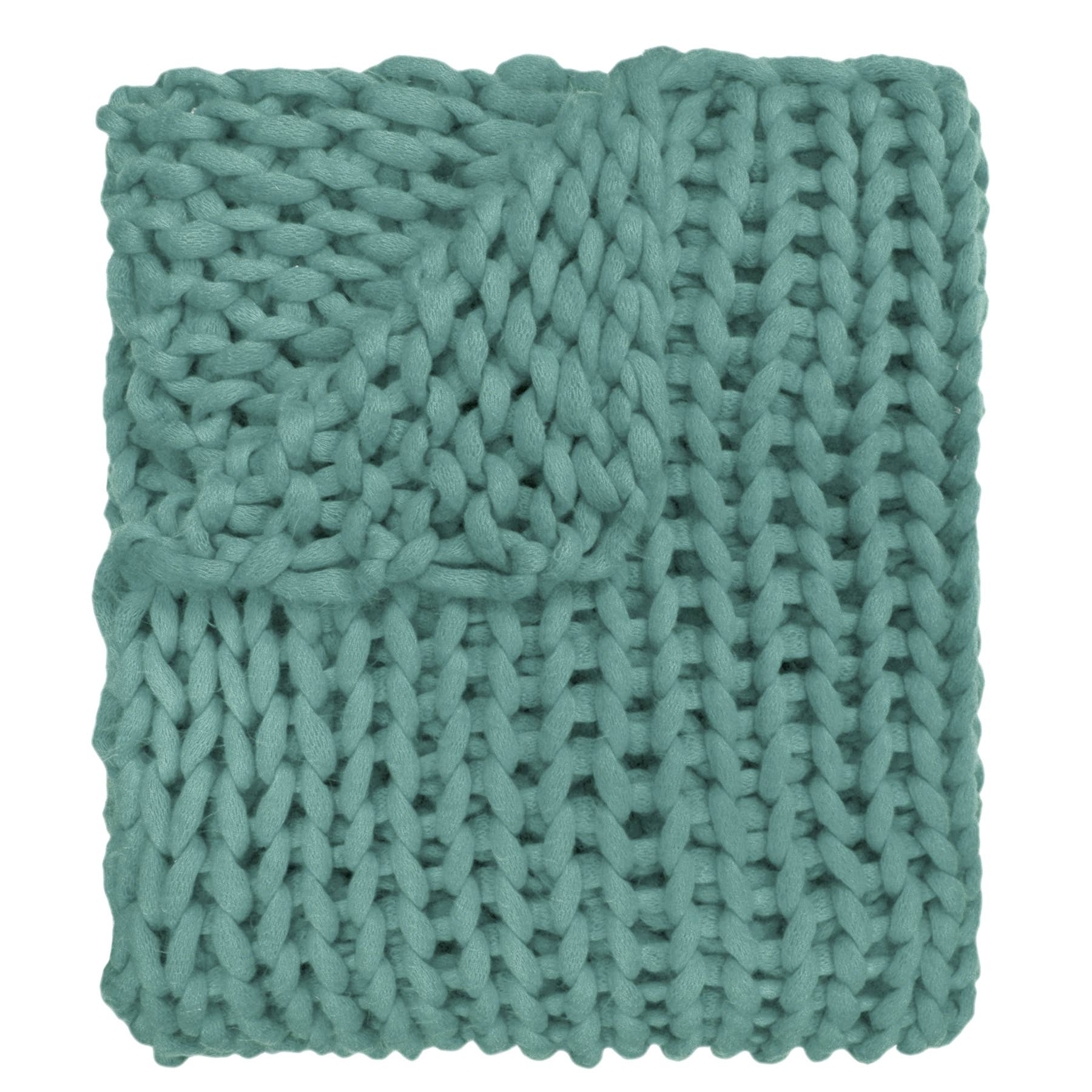 Chunky Knit Throw - 17 colors: Sage - HER Home Design Boutique
