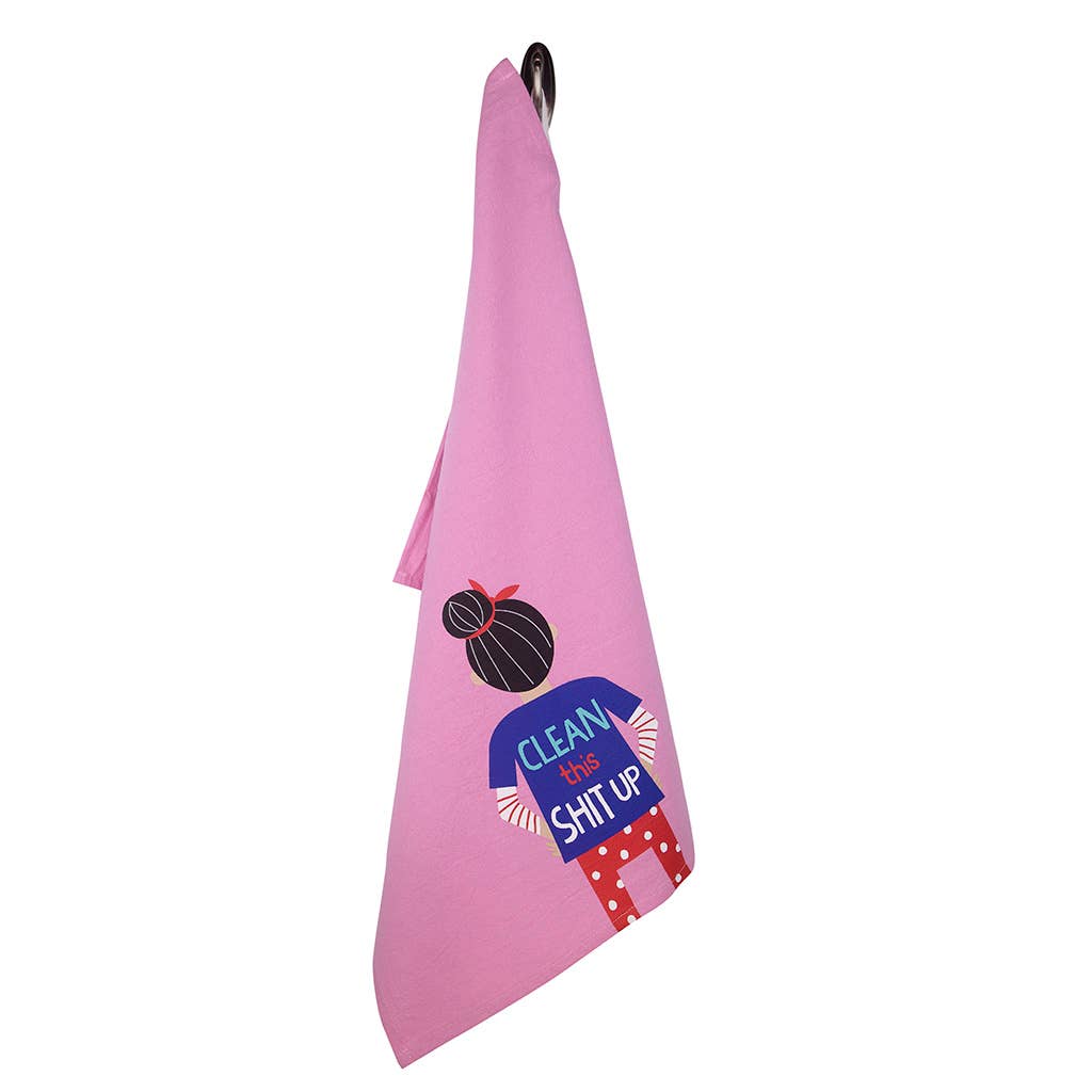 Clean This Shit Up Kitchen Tea Towel - HER Home Design Boutique