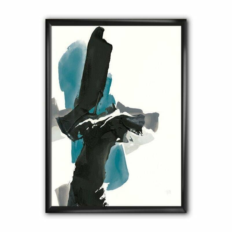 Contemporary Abstract Art with Teal Accent 30x40 - HER Home Design Boutique