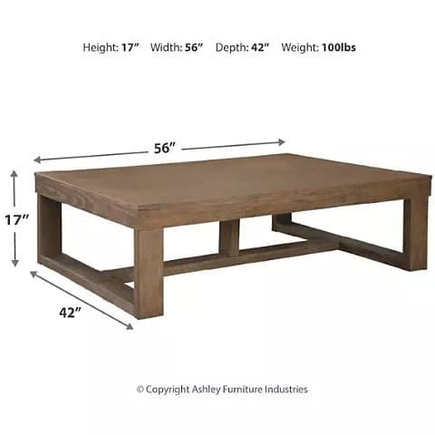 Contemporary Rectangular Cocktail Table in Warm Brown - HER Home Design Boutique