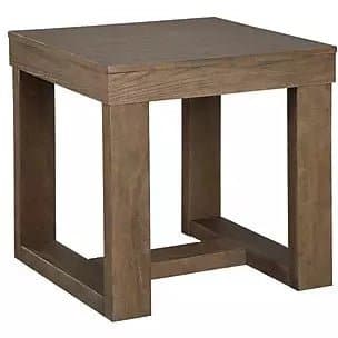 Contemporary Square End Table in Warm Brown - HER Home Design Boutique