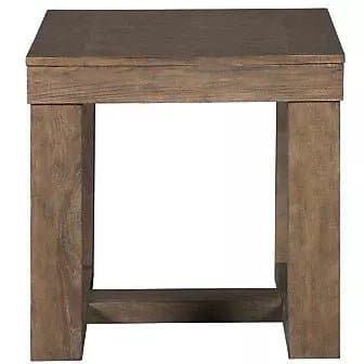 Contemporary Square End Table in Warm Brown - HER Home Design Boutique