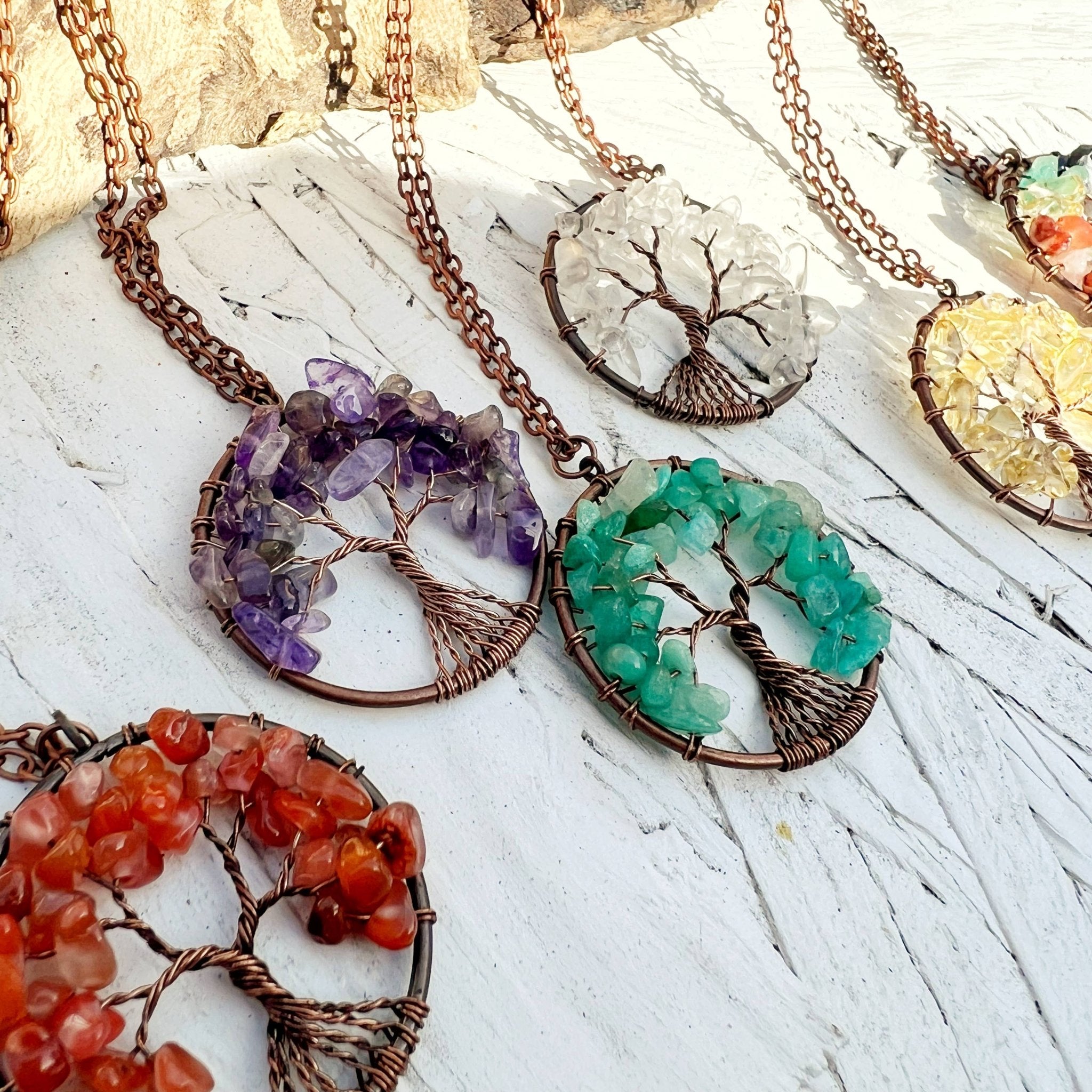 Cooper Tree of Life Necklace - Assortment 6 Pcs - HER Home Design Boutique