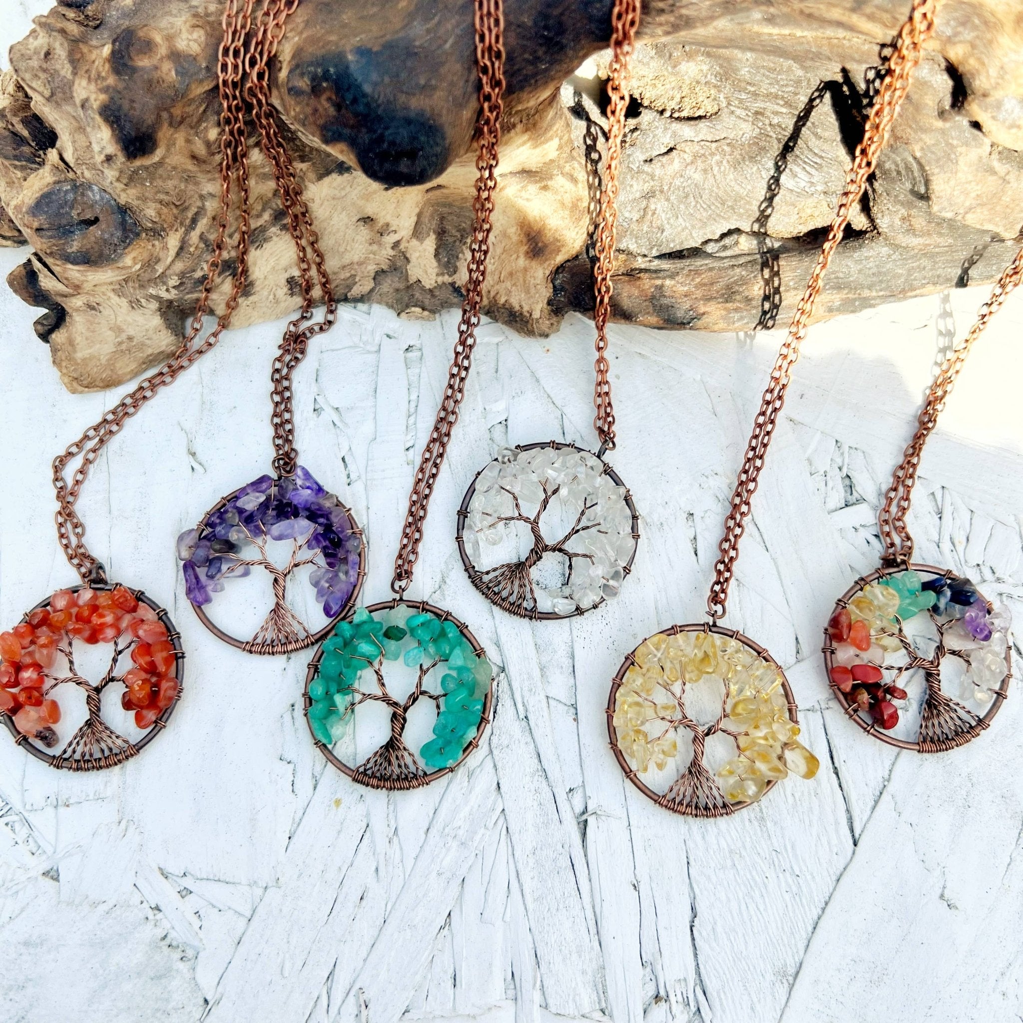 Cooper Tree of Life Necklace - Assortment 6 Pcs - HER Home Design Boutique