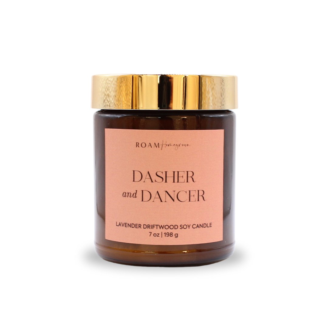 Dasher and Dancer Christmas Candle - HER Home Design Boutique