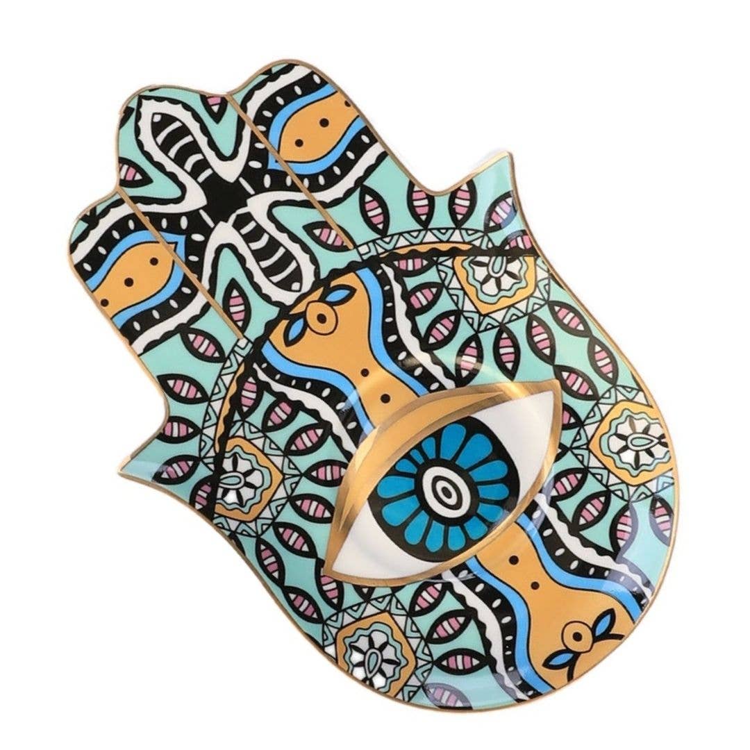 Evil Eye-Good Looking Eye Dish-Green - HER Home Design Boutique