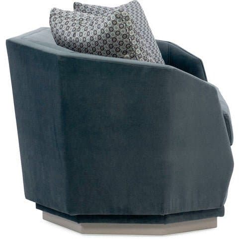Expressions Curved Sofa in Blue-Gray - HER Home Design Boutique