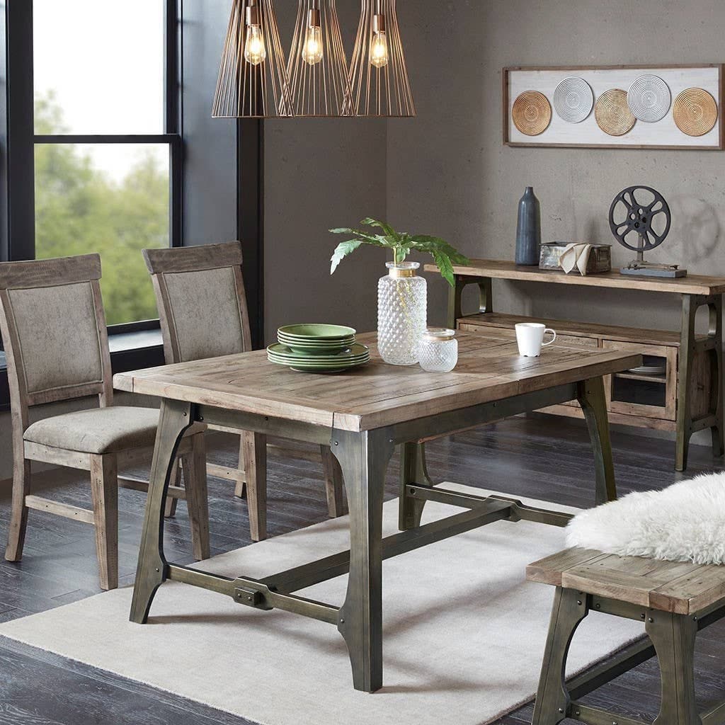 Extendable Distressed Vintage Industrial Dining Table (LTL) - HER Home Design Boutique