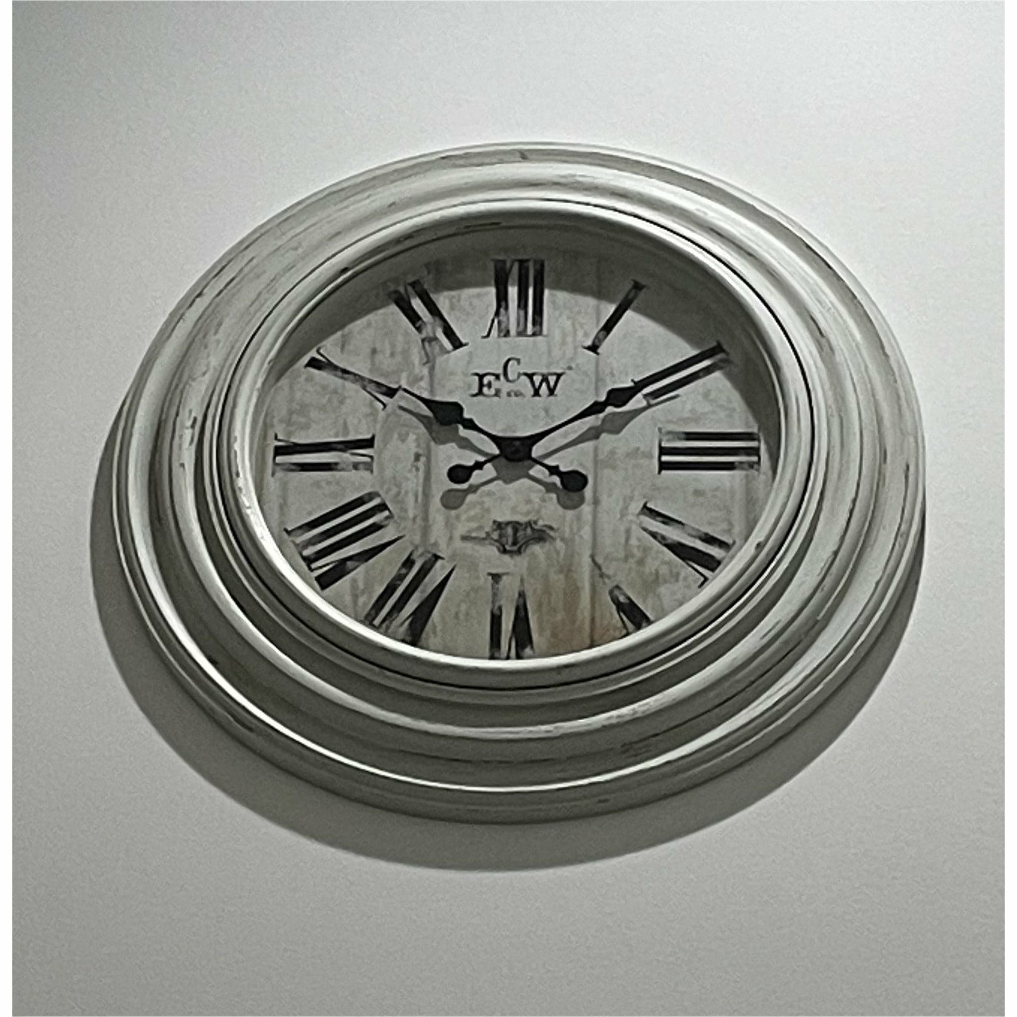 Farmhouse Wall Clock with Thick Decorative Frame, 15" - HER Home Design Boutique