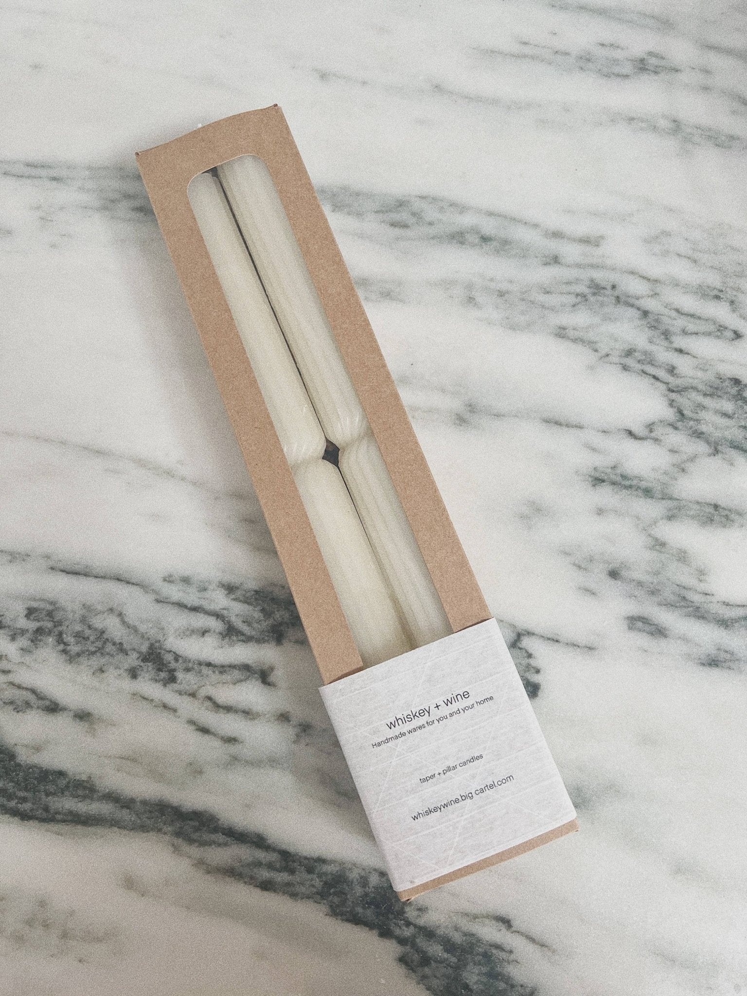 Fluted Chunky Taper Candles in Rust - HER Home Design Boutique