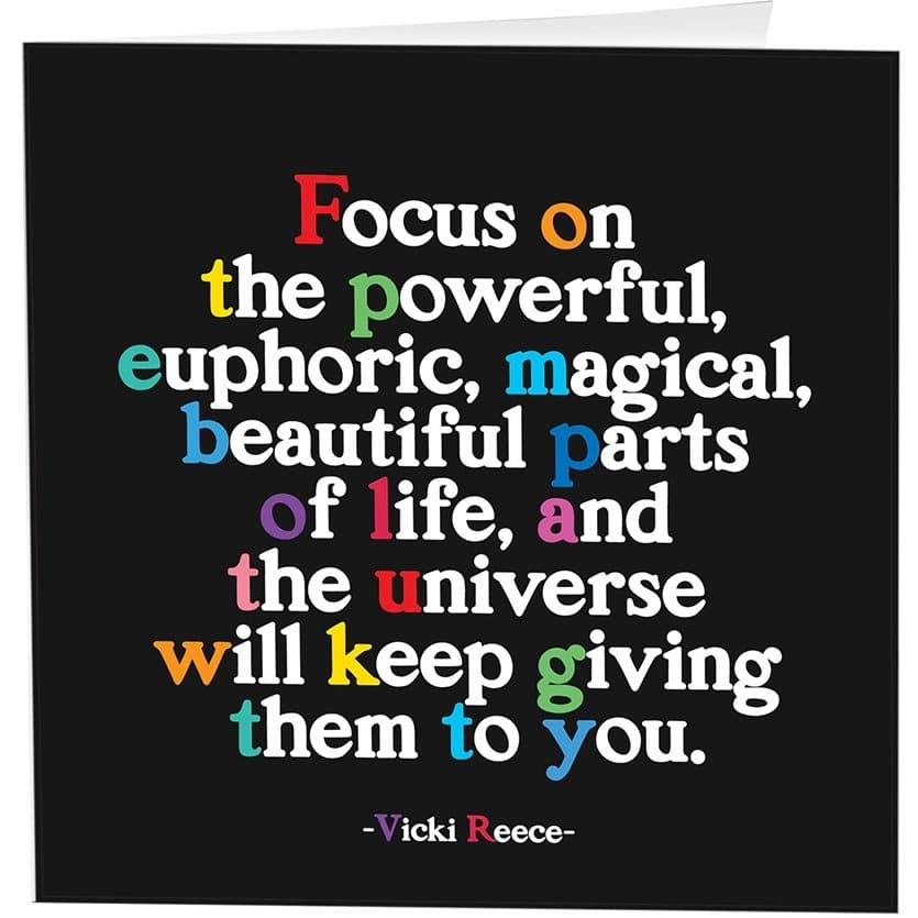 Focus On The Powerful (Vicki Reece) Quotable Greeting Card - HER Home Design Boutique