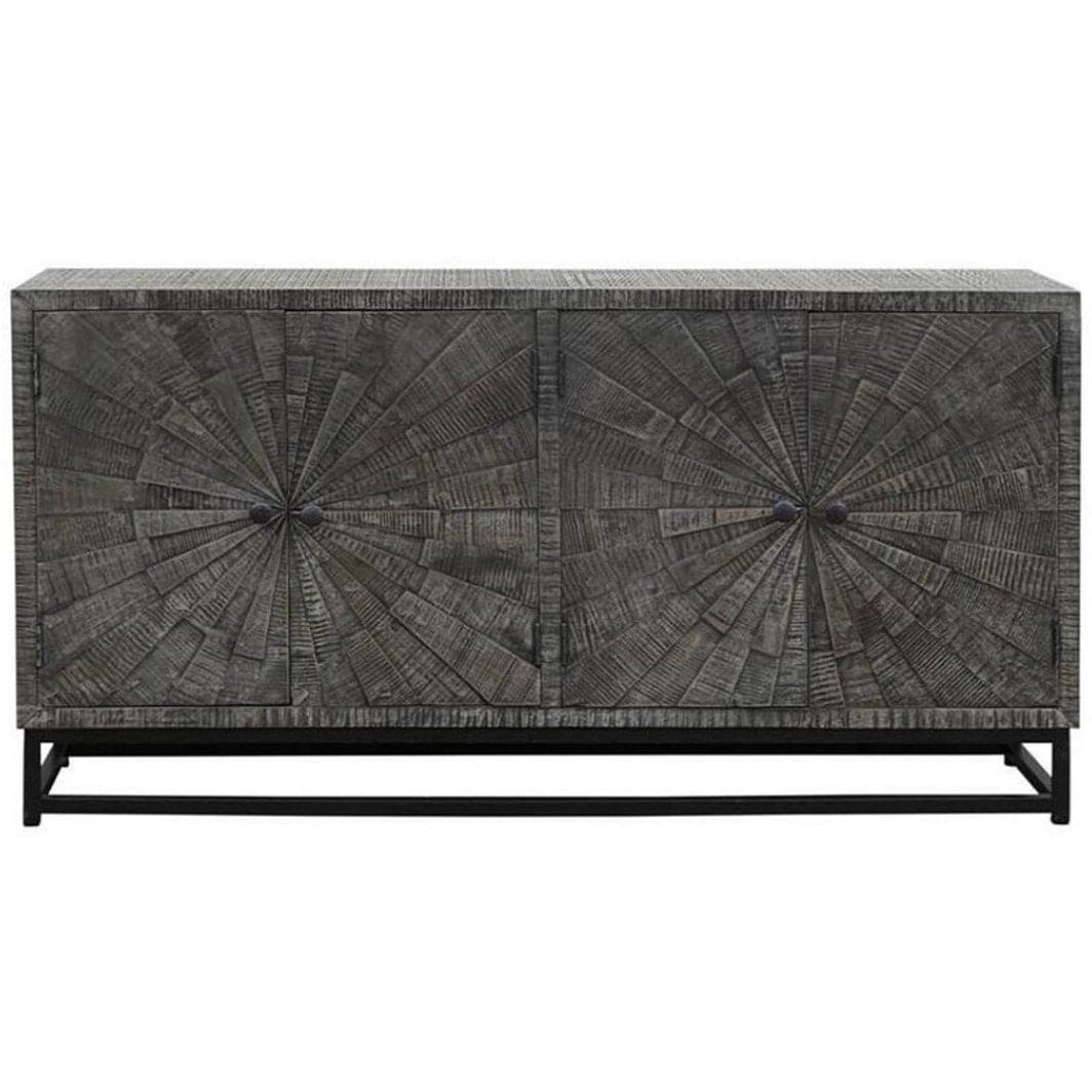 Four Door Credenza in Brownish Gray - HER Home Design Boutique