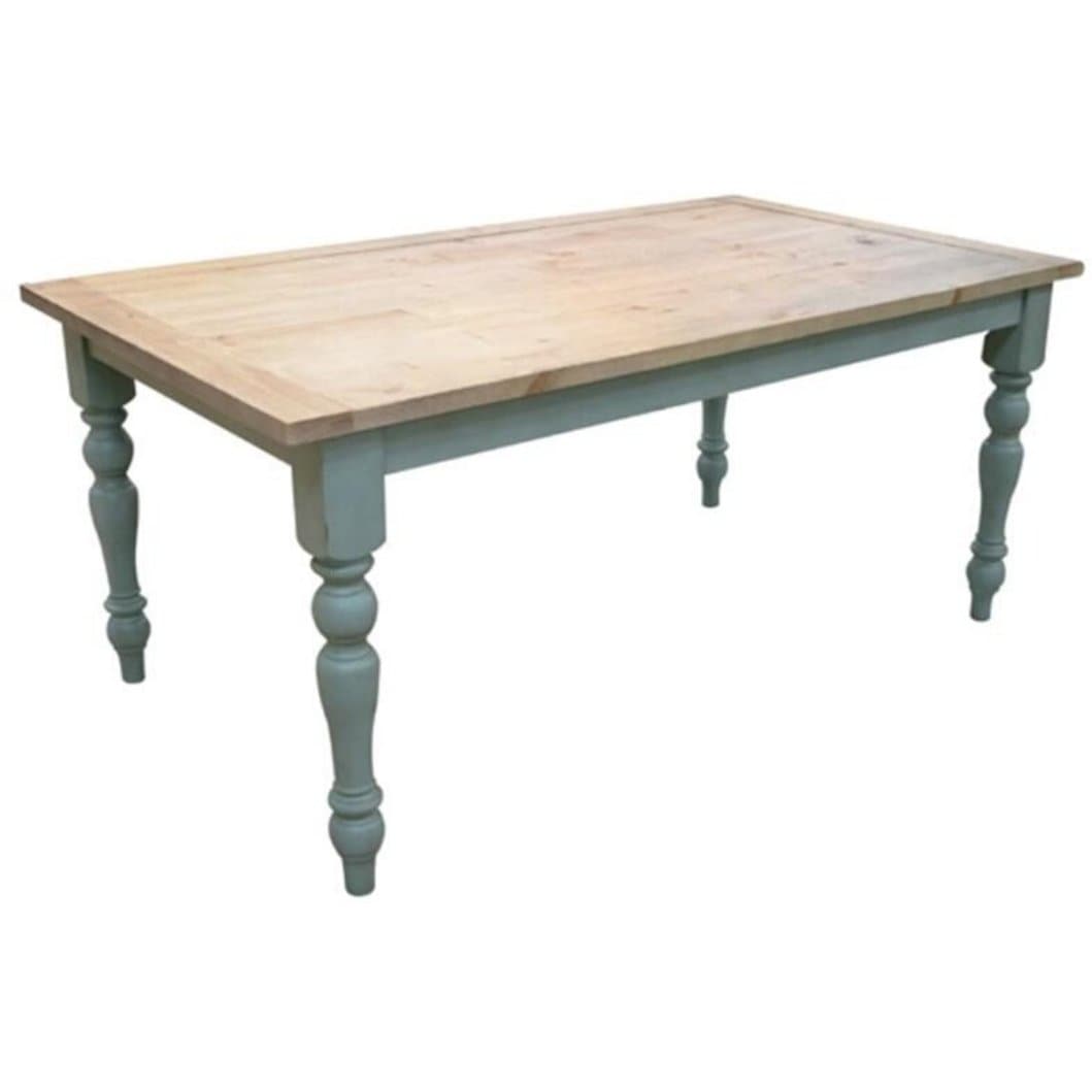 French Country Dining Set in Robin Egg Blue - 6 PC Set - HER Home Design Boutique