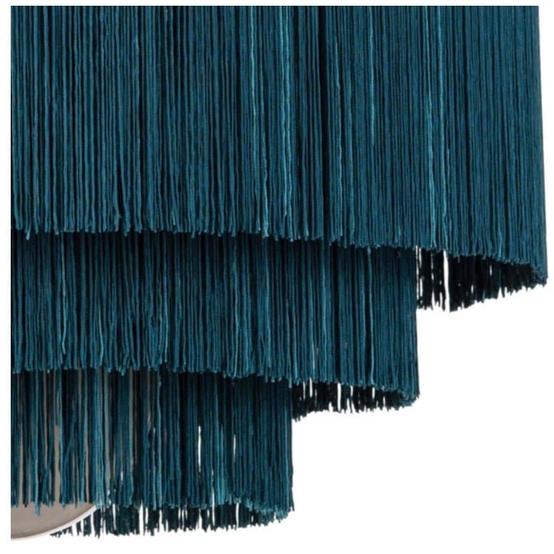 Fringe Chandelier in Gold and Peacock - HER Home Design Boutique