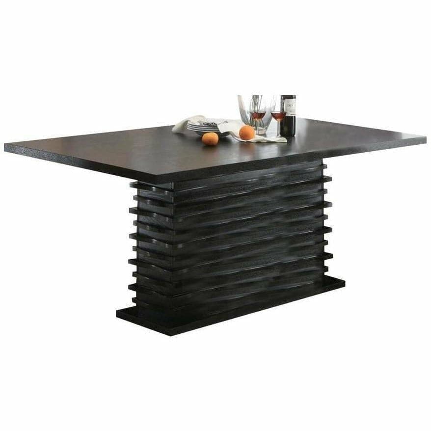 Geometric Base Pub Dining Table in Black - HER Home Design Boutique