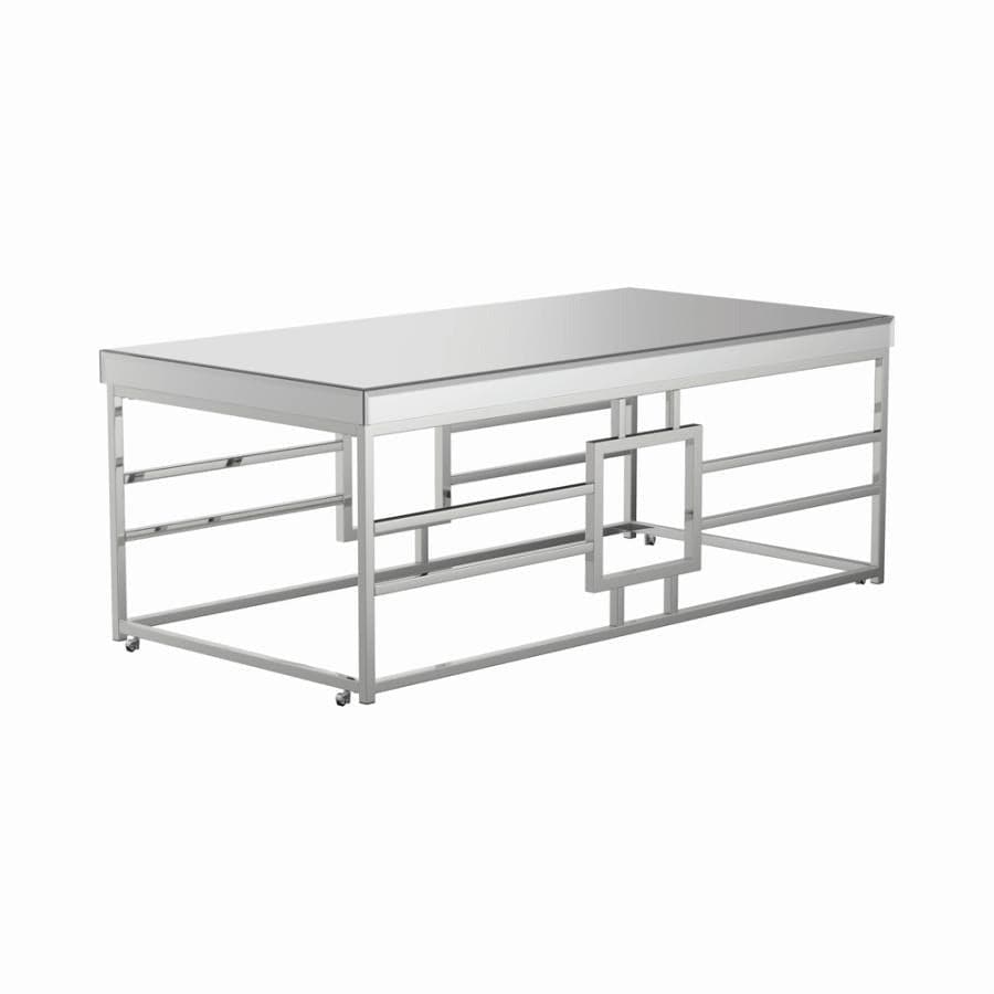 Geometric Frame Coffee Table in Chrome - HER Home Design Boutique