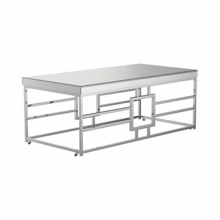 Geometric Frame Coffee Table in Chrome - HER Home Design Boutique