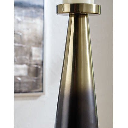 Gold and Black Metal Candle Holders, Set of 2 - HER Home Design Boutique