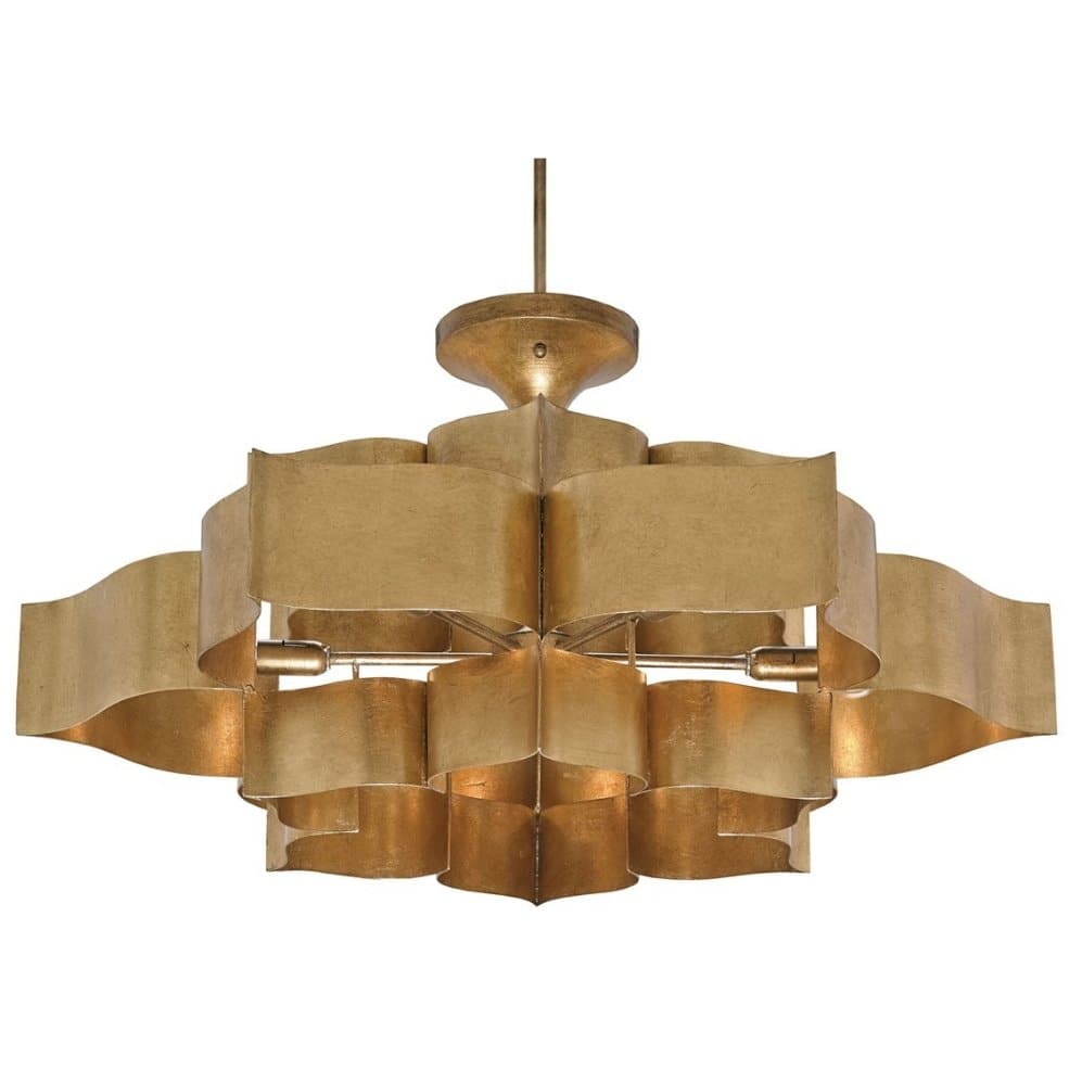 Grand Lotus Chandelier in Gold - HER Home Design Boutique