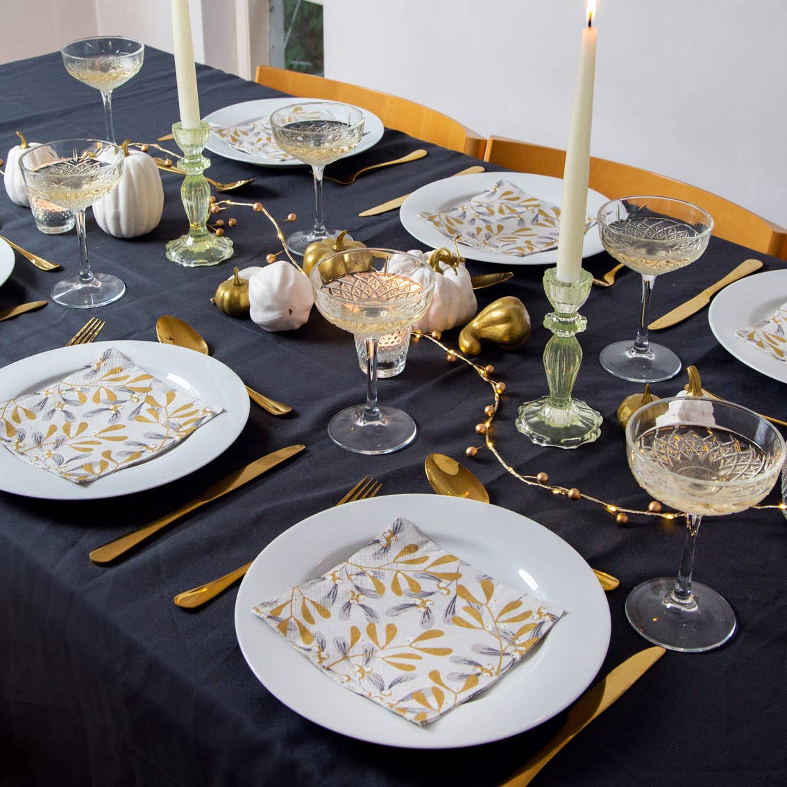 Green Glass Candlestick Holder - Spring Décor - HER Home Design Boutique