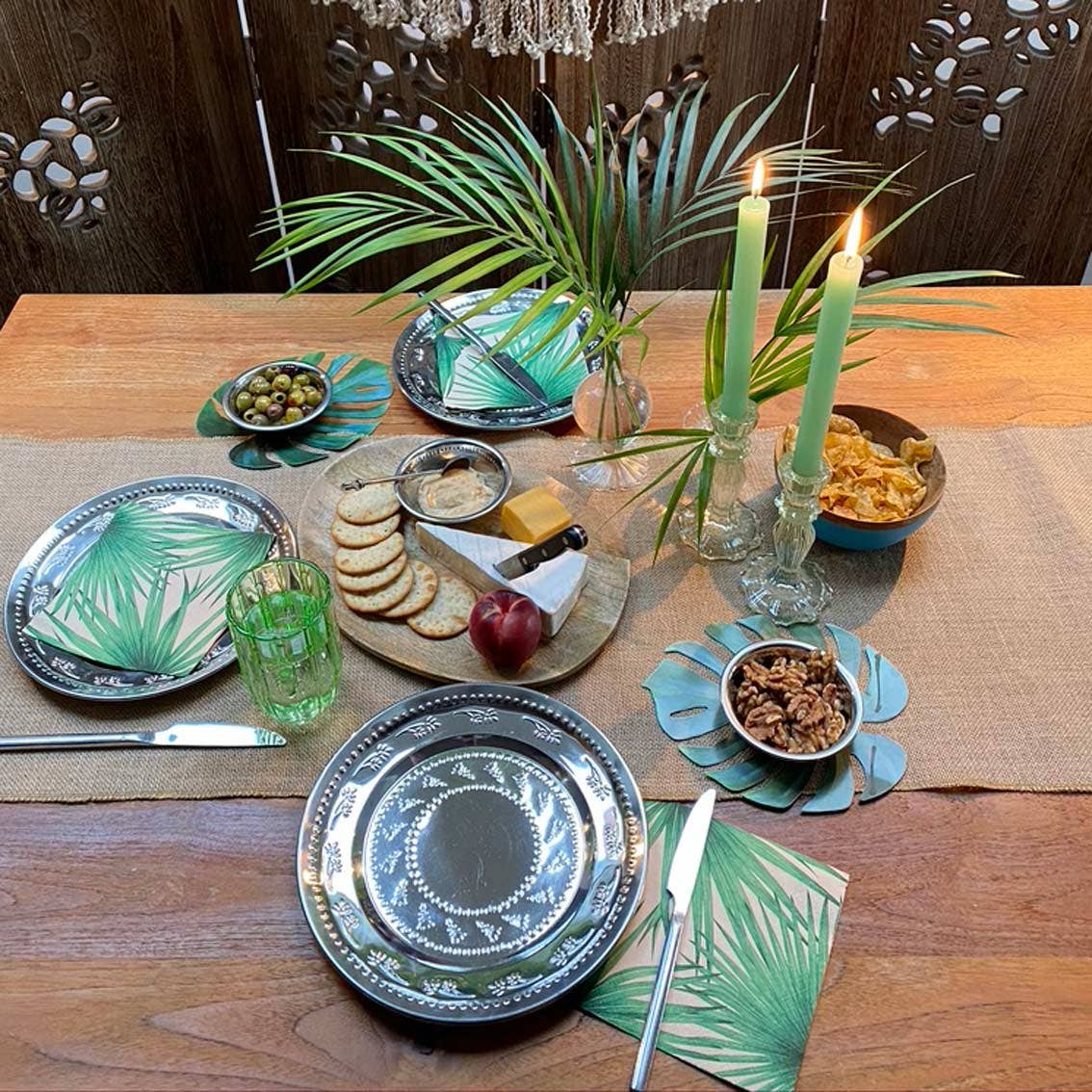 Green Glass Candlestick Holder - Spring Décor - HER Home Design Boutique