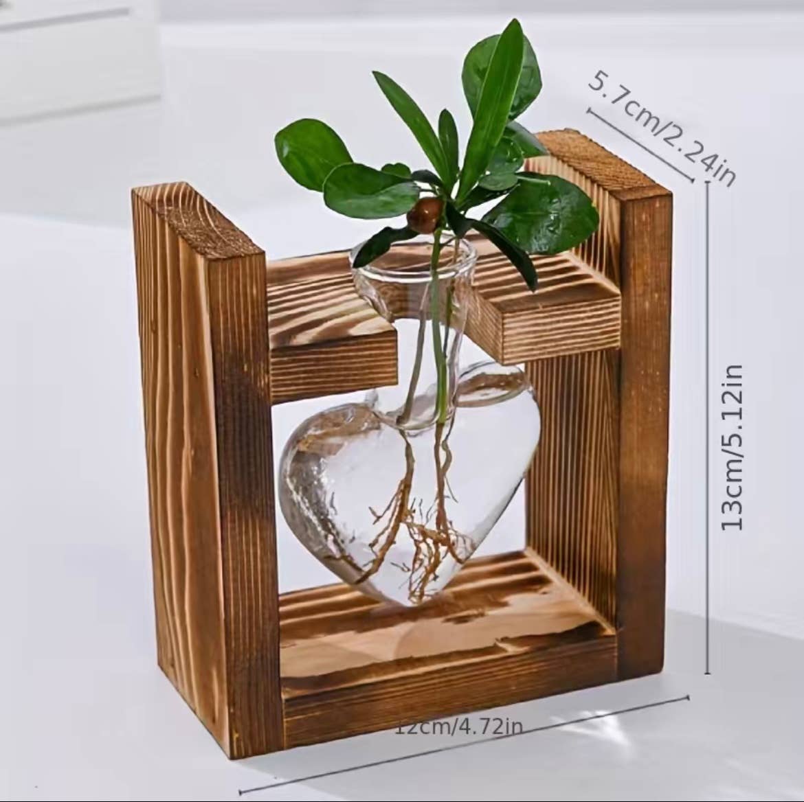 Heart Hydroponic Planter, Flower Pot, Mini Plant: Three Bottle - HER Home Design Boutique