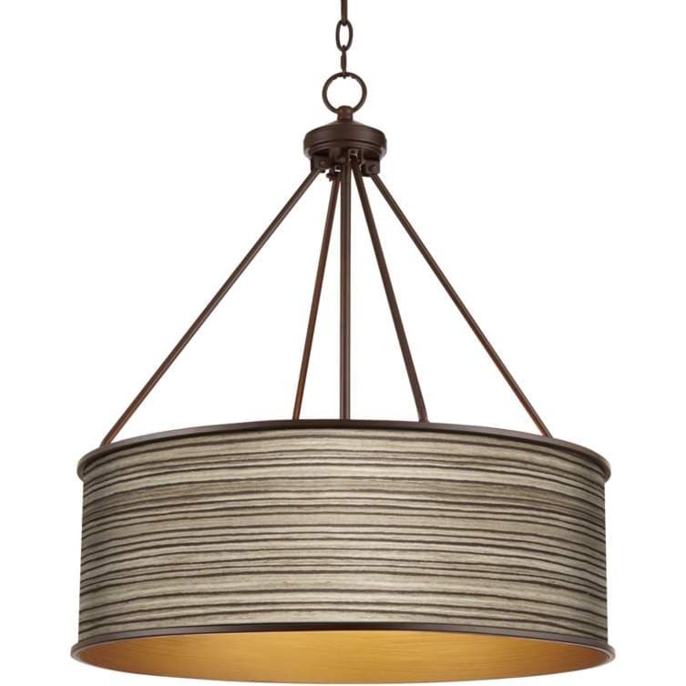 Julie Bronze Pendant Light in Cedar Zebra Wood - HER Home Design Boutique