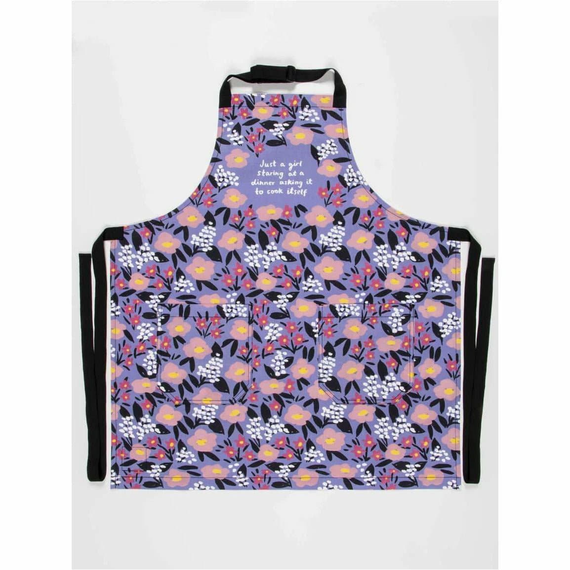 Just A Girl Staring At A Dinner Asking It To Cook Itself Apron - HER Home Design Boutique