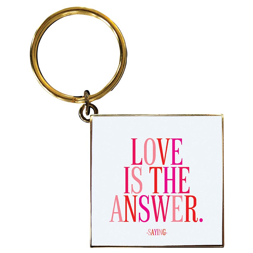 Keychains - KCD292 - Love Is The Answer (Saying) - HER Home Design Boutique