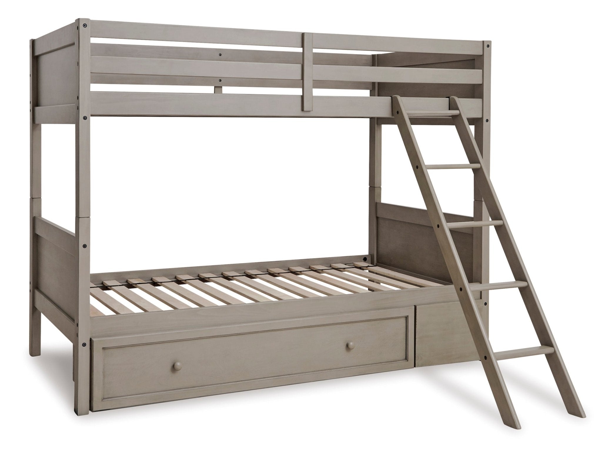Lettner Twin over Full Bunk Bed with 1 Large Storage Drawer - HER Home Design Boutique