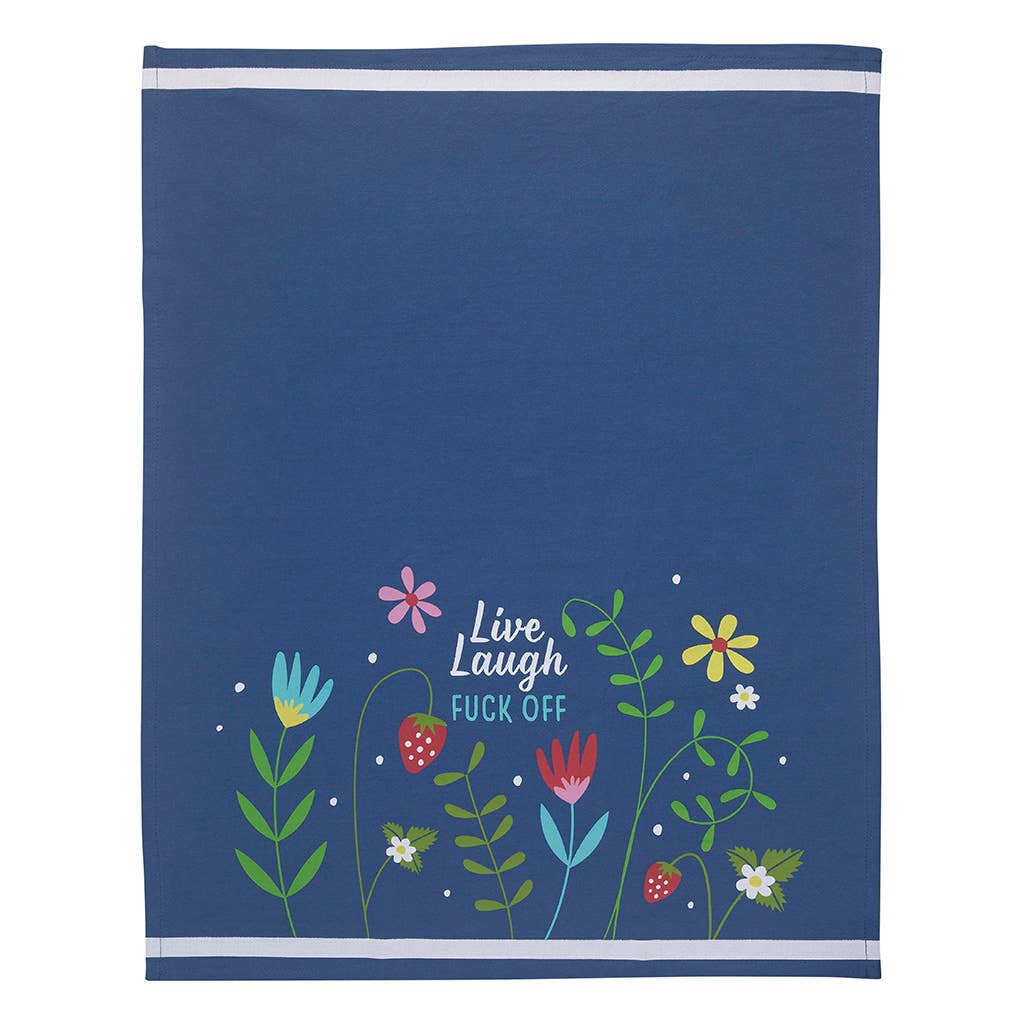 Live, Laugh, Fuck Off Tea Towel - HER Home Design Boutique