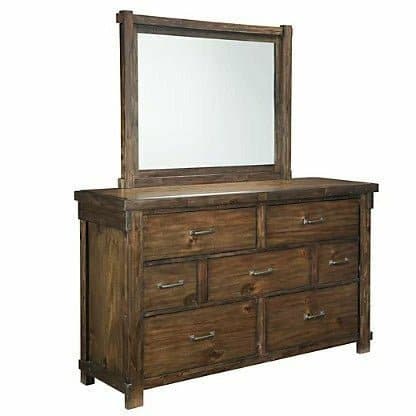 LK Rustic Bedroom Group in Oak Finish - HER Home Design Boutique