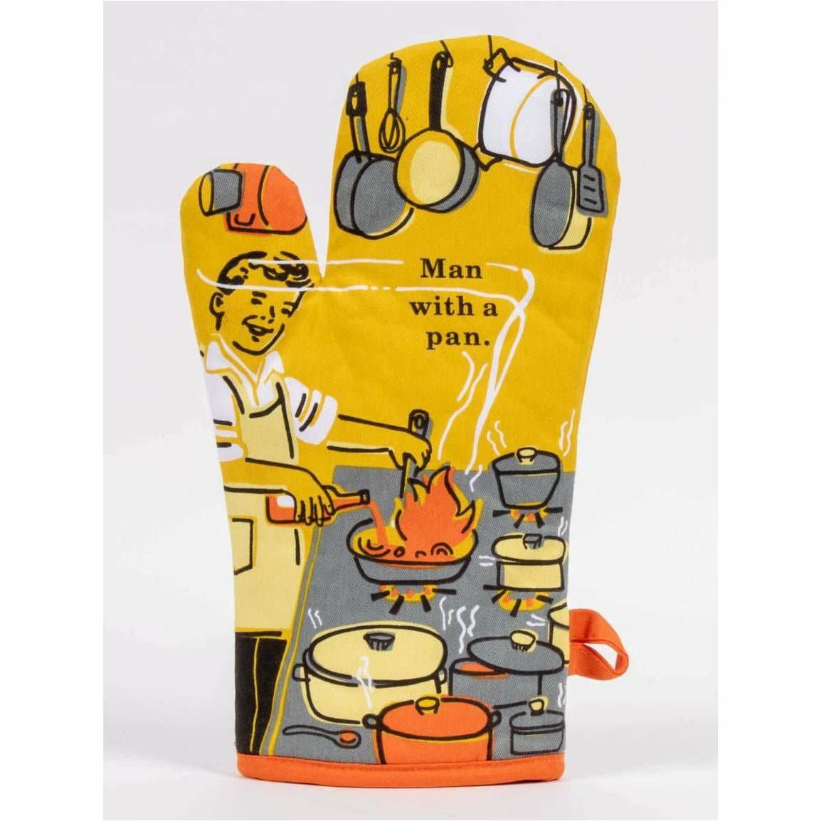 Man With A Pan Oven Mitt - HER Home Design Boutique