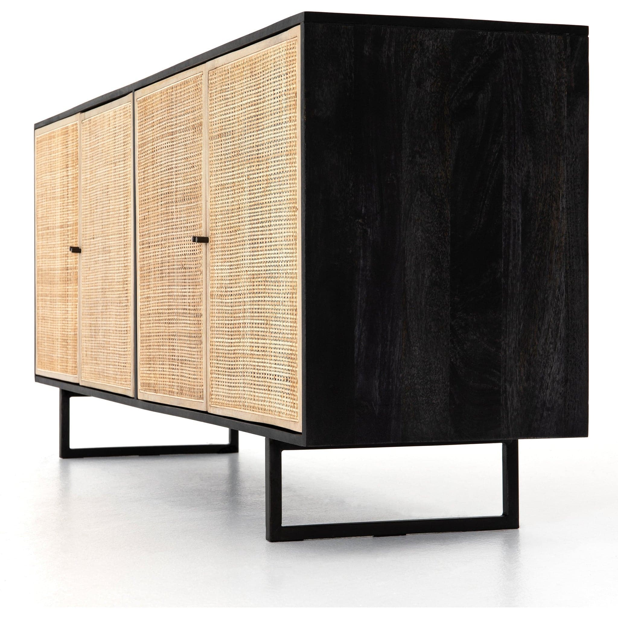 Mid-Century Modern Accent Cabinet in Blackwash - HER Home Design Boutique
