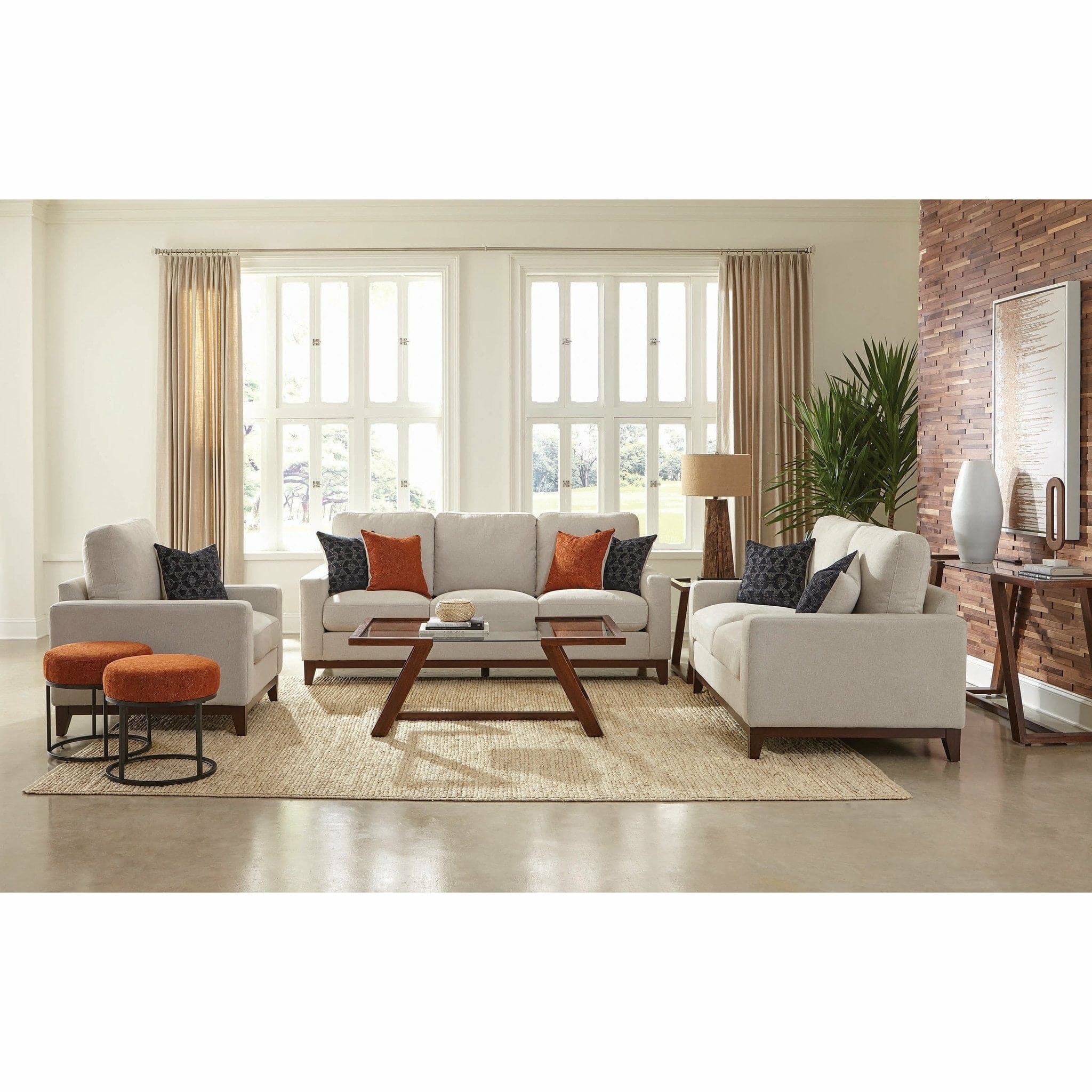 Mid-Century Modern Entry Table in Cinnamon - HER Home Design Boutique