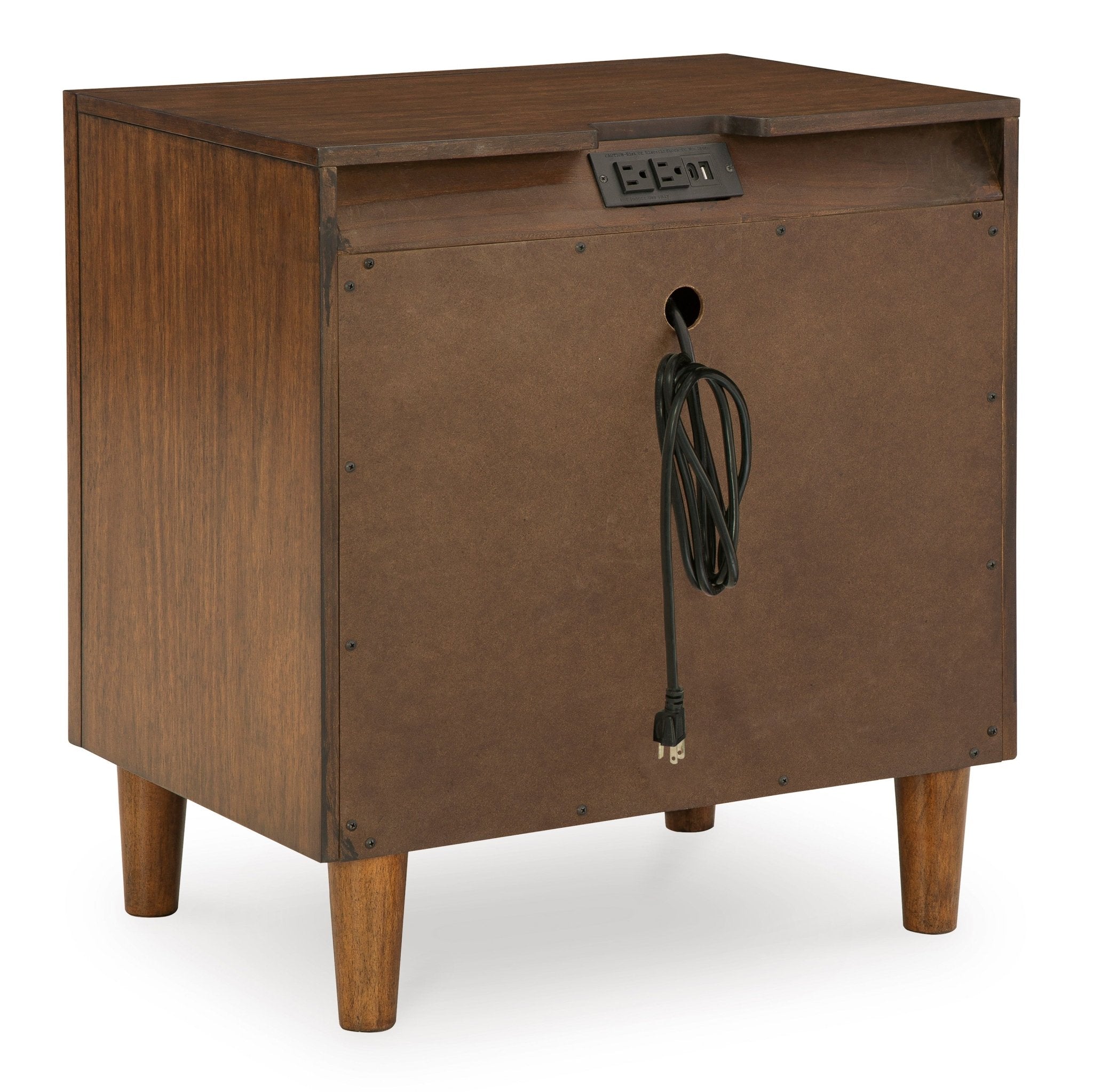 Mid-Century Modern Nightstand in Chestnut - HER Home Design Boutique