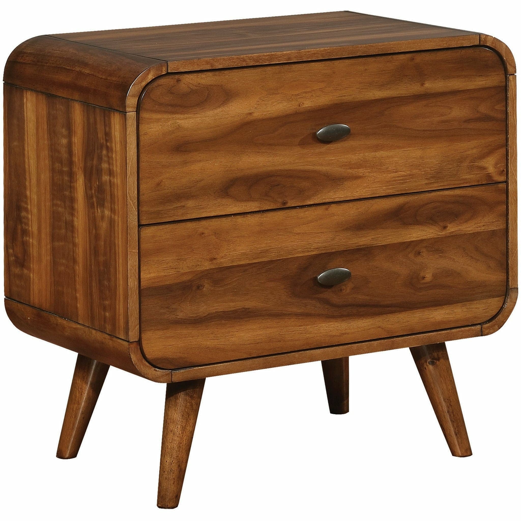 Mid-Century Modern Upholstered Bed in Royal Blue - HER Home Design Boutique